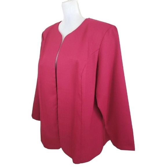 Vintage BFA ~Woman Plus Size 20W~ Raspberry Skirt/Blazer2 Pc. Suit Unlined. - Picture 12 of 16